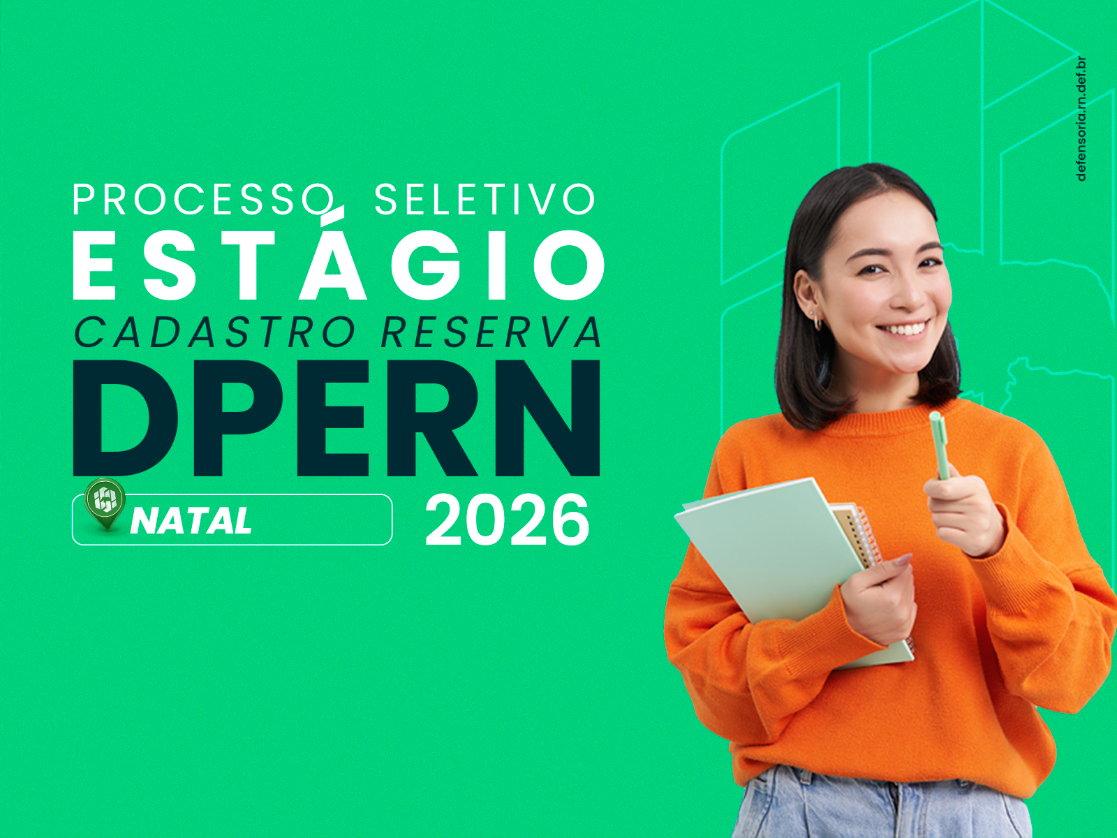 DPERN abre cadastro reserva em Serviço Social com bolsa de R$ 1.518,00 para estudantes de graduação