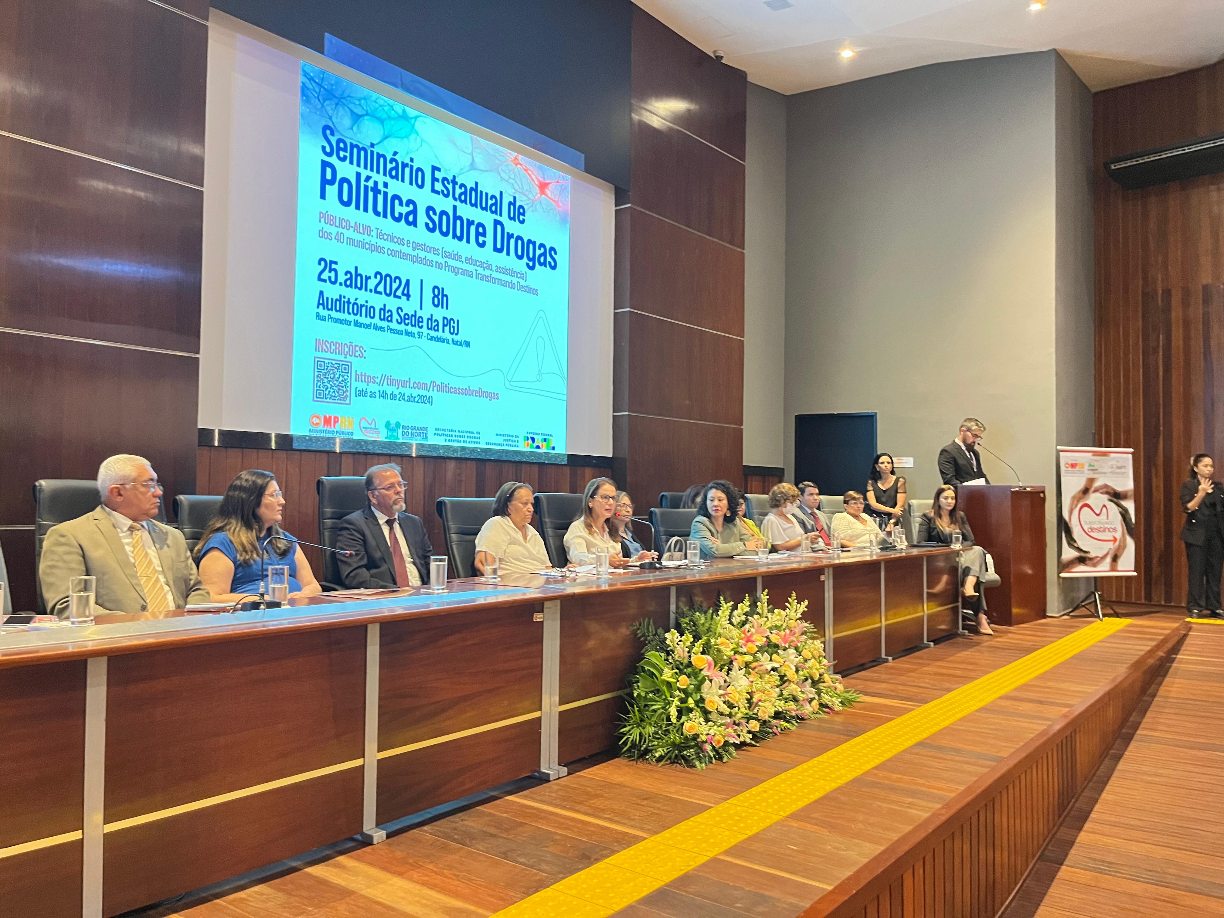 DPERN participa de abertura de Seminário Estadual de Política sobre Drogas